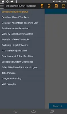 PSSP School Monitoring android App screenshot 2